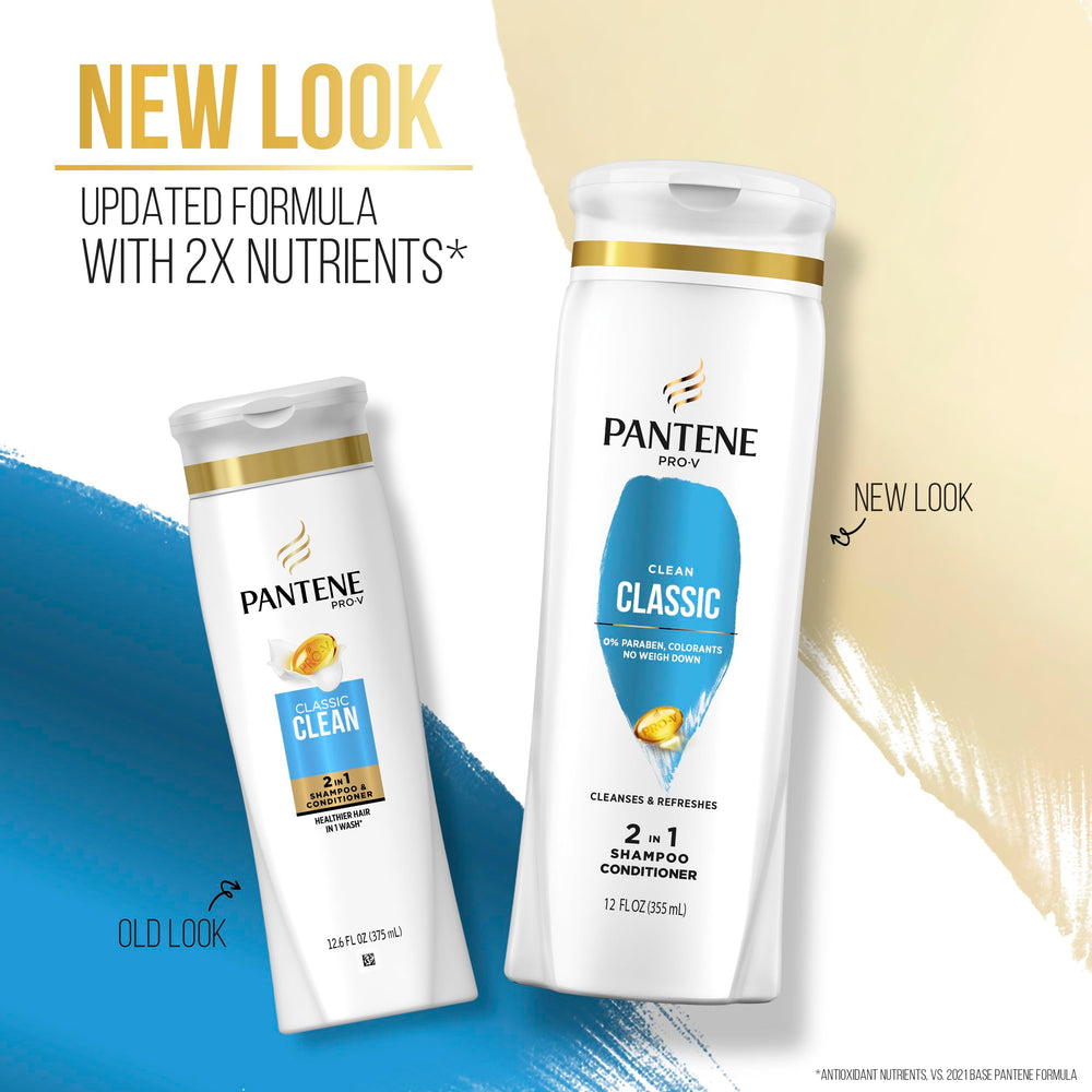 Pantene being dispensed from bottle pump showing easy application benefit
