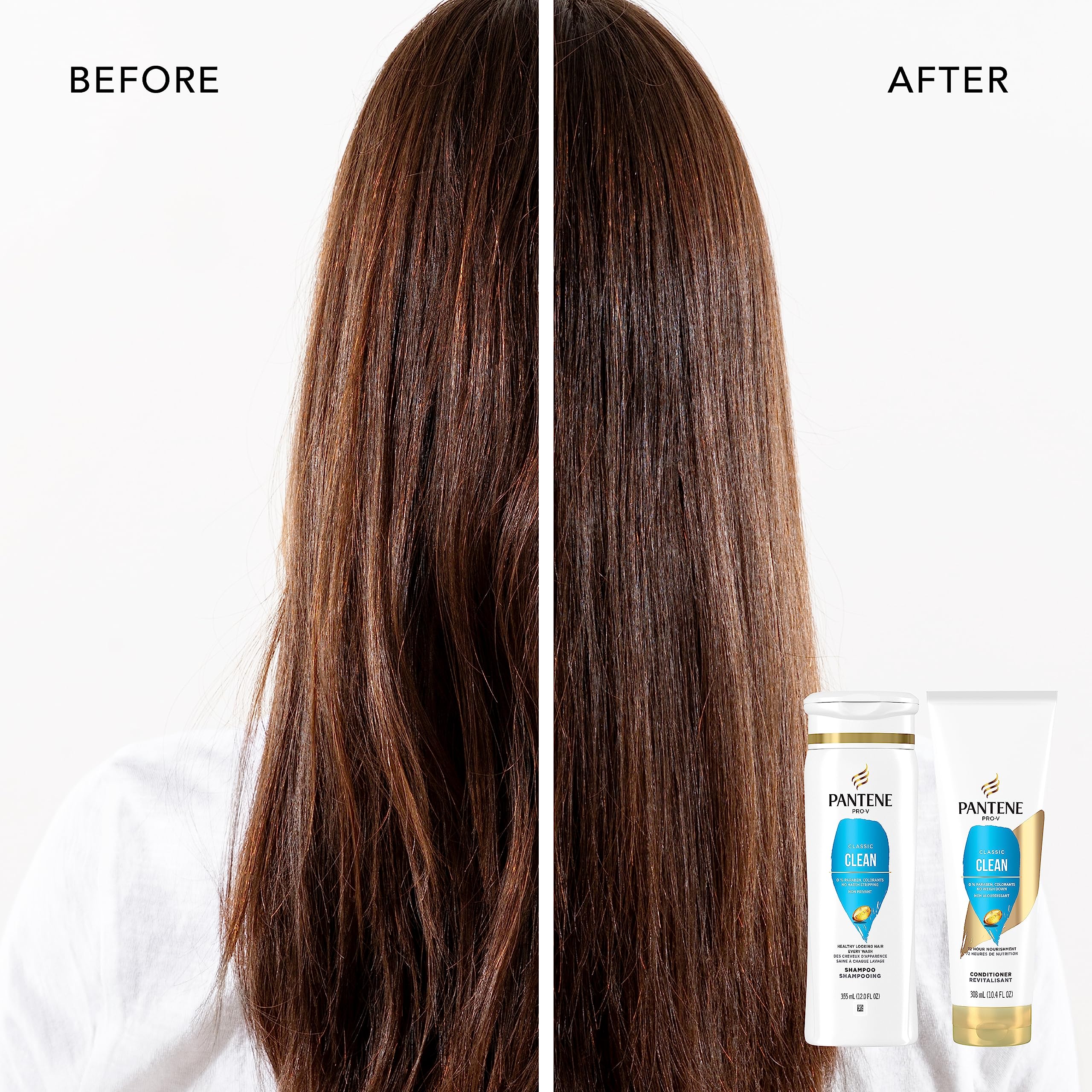 Close-up foam texture of Pantene Classic Clean showing gentle lather