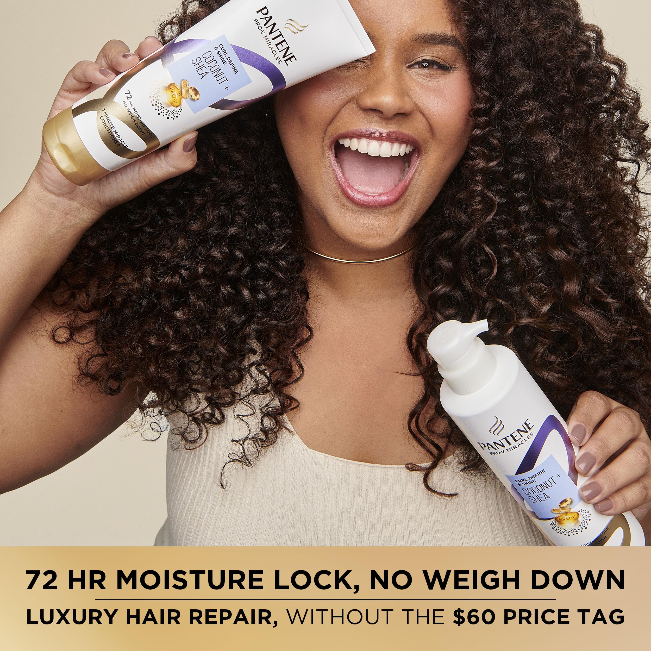 Pantene Pro-V coconut and shea close-up illustrating nourishing blend