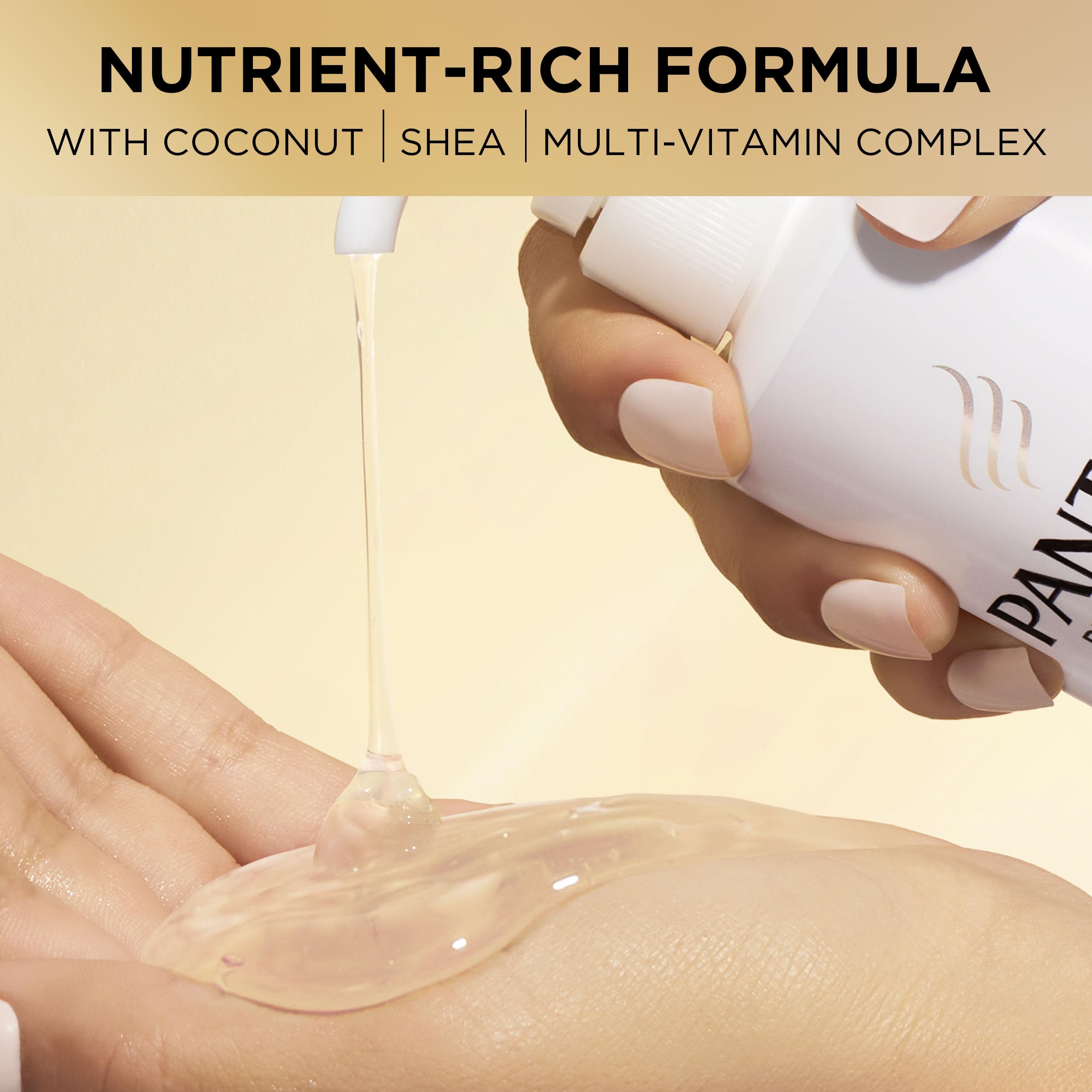 Pantene Pro-V lather on a hair strand demonstrating gentle foam