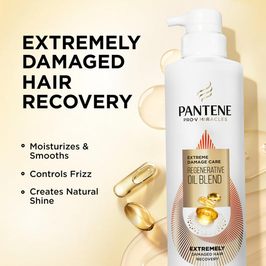 Pantene label close-up highlighting ingredients and usage benefits