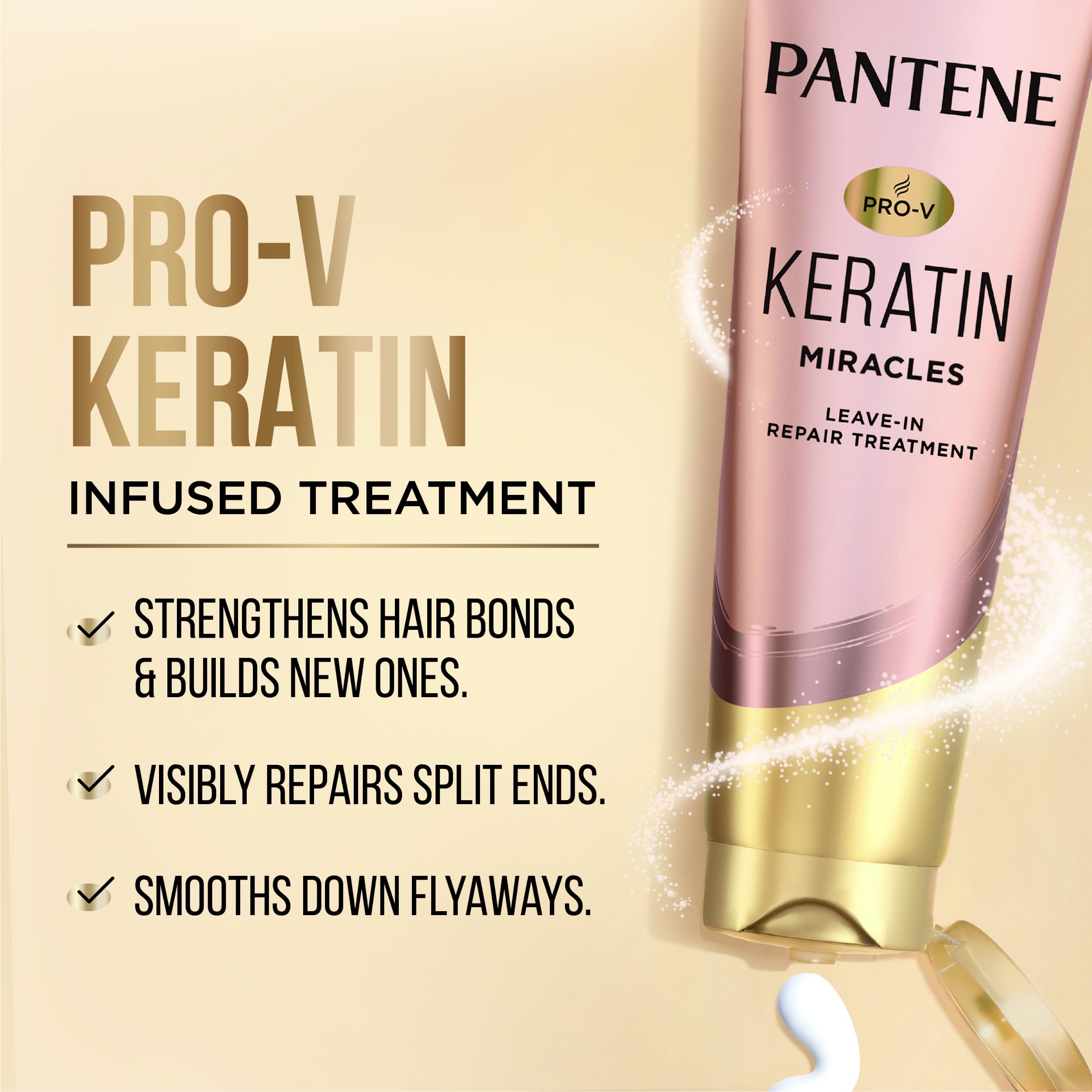 Pantene pump closeup displaying nozzle and convenient dispensing for measured use