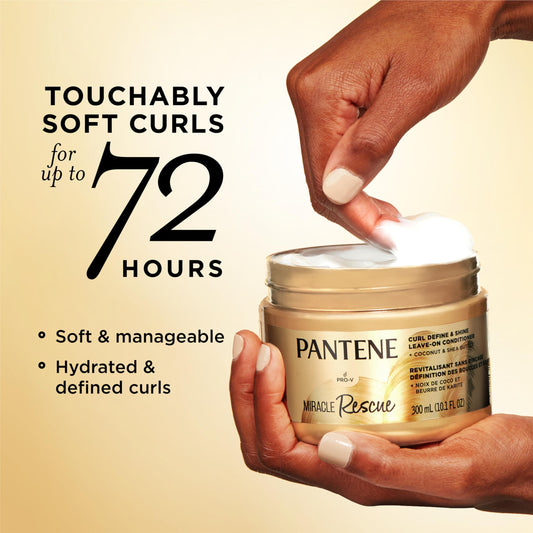 Pantene pump dispensing leave-in cream for easy application and measured use