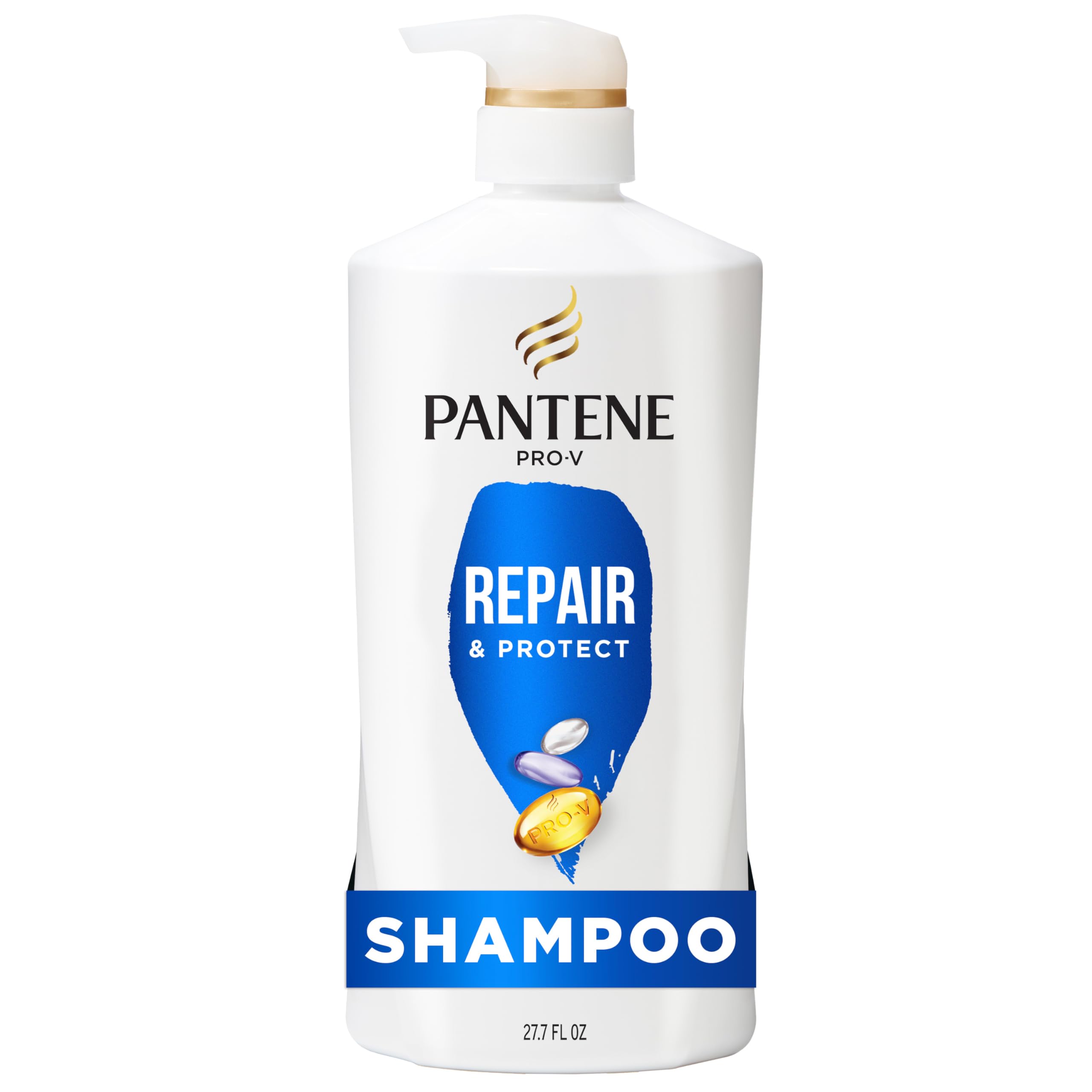 Pantene front bottle showing label and size, highlights nourishing benefits