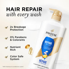 Pantene closeup of ingredients label highlighting Pro‑V nutrients