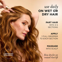 Pantene shampoo pouring and lathering to show cleansing action and reduced scalp stress