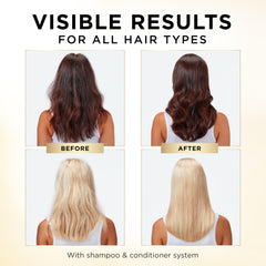 Pantene shampoo being poured into hand, illustrating easy application