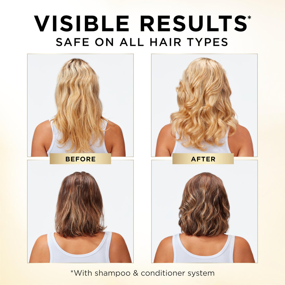 Pantene styled hair after use showing fuller hair and natural movement as benefit