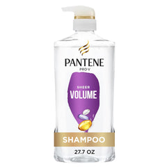 Pantene sheer volume front packaging showing product benefits and size