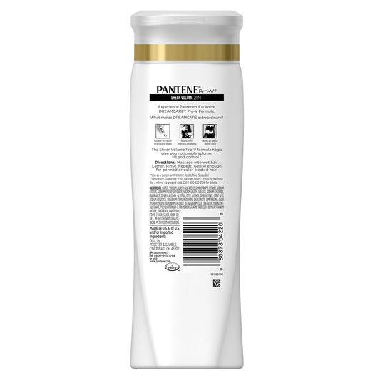 Pantene being poured and lathered showing lightweight conditioning benefit