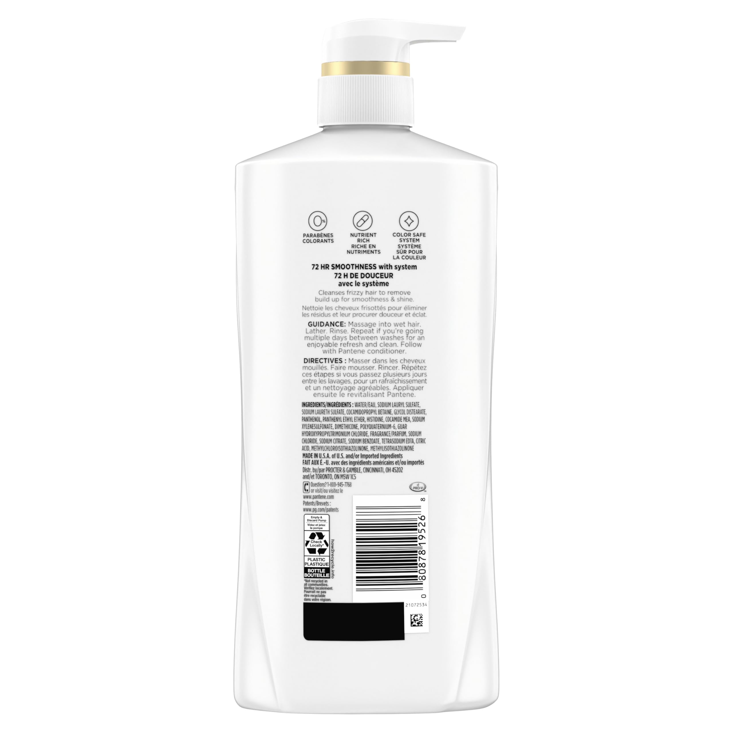Pantene bottle on shower shelf styled to show everyday bathroom use convenience
