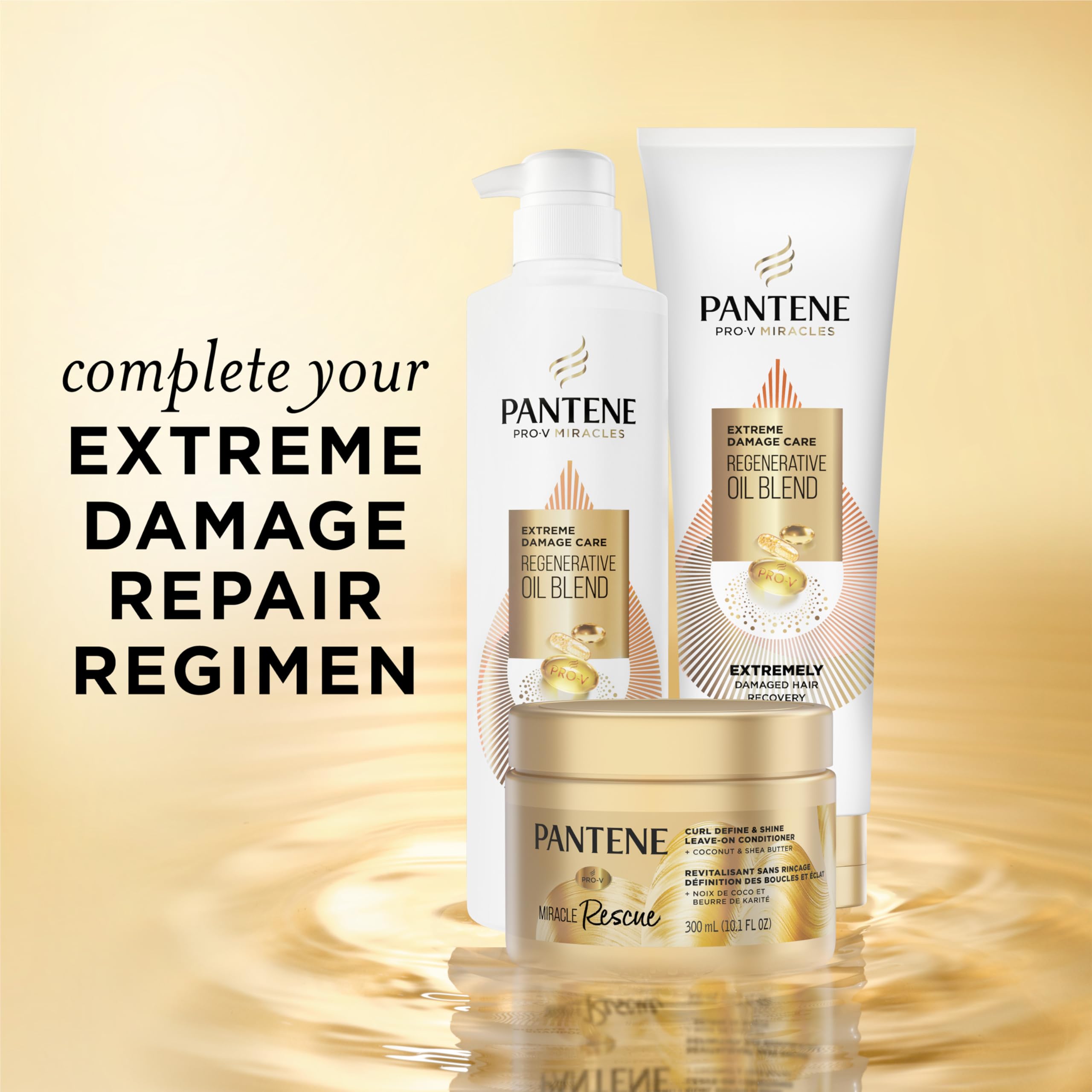 Pantene bottle in hand to show 10.1 fl oz scale for travel and home use
