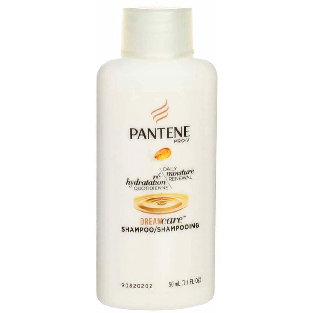 Pantene size comparison in hand showing small 1.7 oz scale for packing benefit