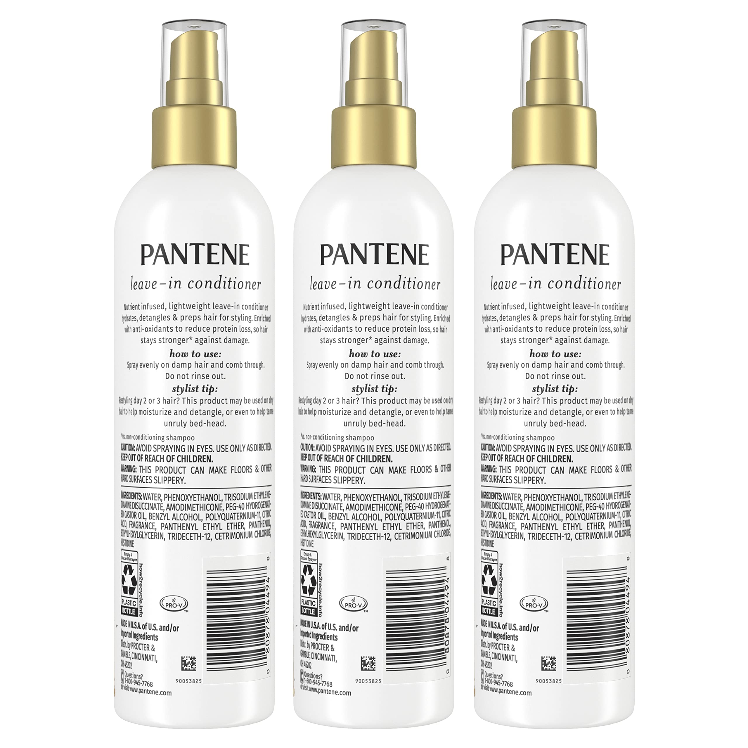 Pantene three-pack flat lay conveying value and consistent hair care