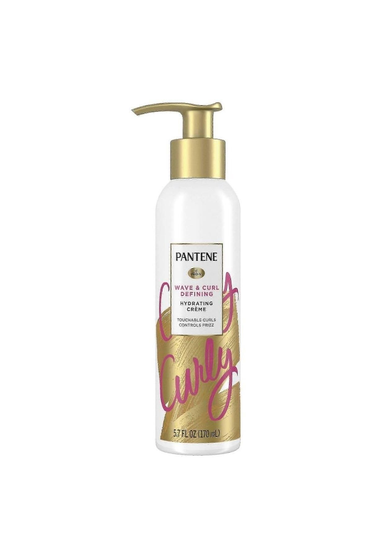 Pantene Wave & Curl front label showing product for defined, frizz-resistant curls