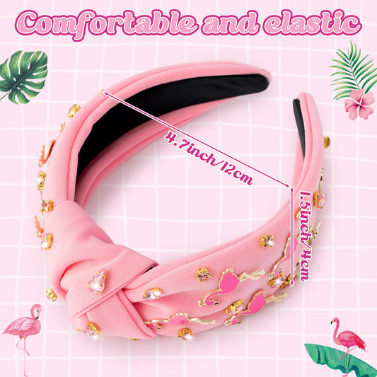 PANTIDE close-up of rhinestone crystals and flamingo accent highlighting sparkle and decorative detail