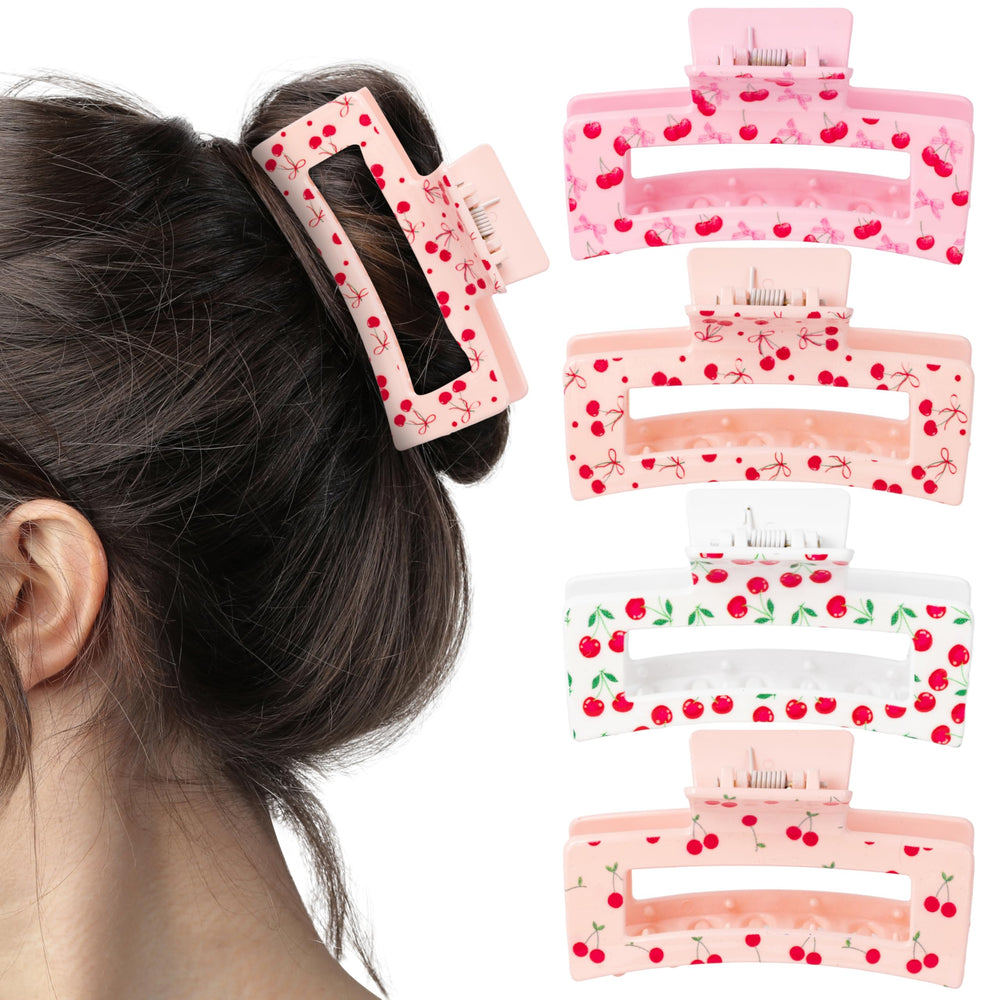 PANTIDE front view of four cherry clips showing colors and shape, adds playful style