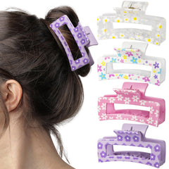 PANTIDE front view showing four colorful floral clips and versatile styling