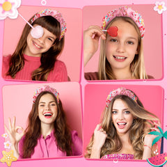 PANTIDE headband worn at beach adds playful color and keeps hair tidy