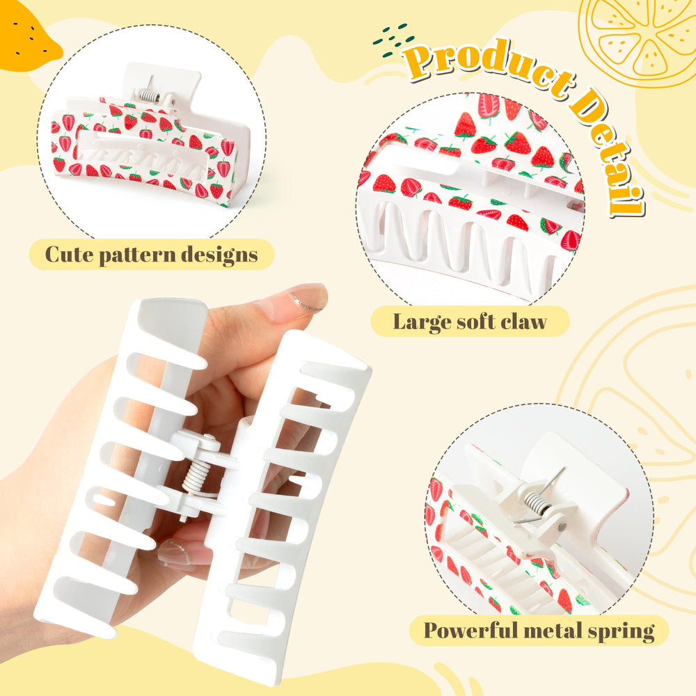 PANTIDE strawberry-pattern clip texture detail showing smooth finish and durable plastic