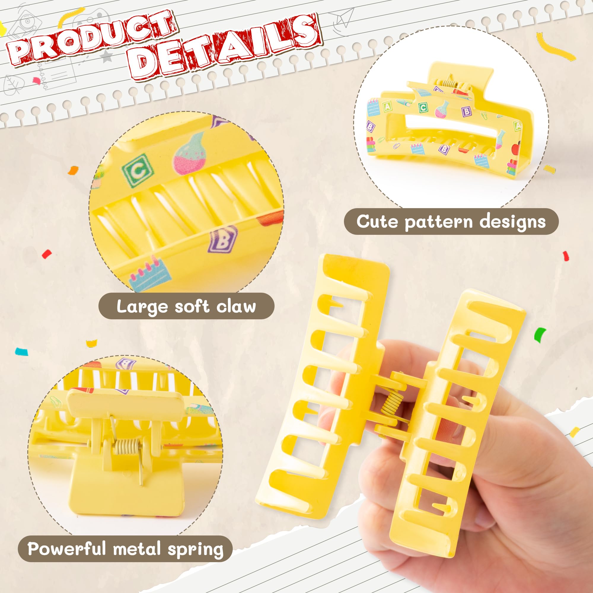 PANTIDE pattern details on pencil apple and ruler designs for stylish look