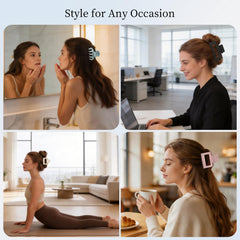 PAOFUPOS clips worn in a hairstyle demonstrating secure hold and polished look