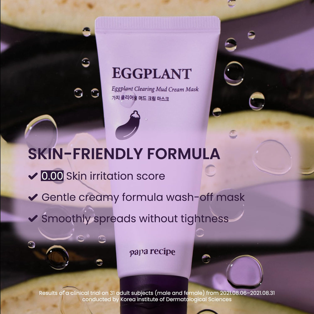 Papa Recipe application on model's face demonstrating easy spreadability