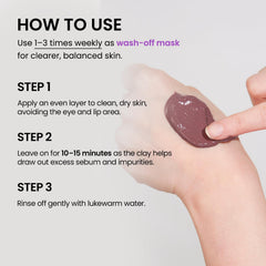 Papa Recipe rinsing mask under water showing clean, non-drying finish
