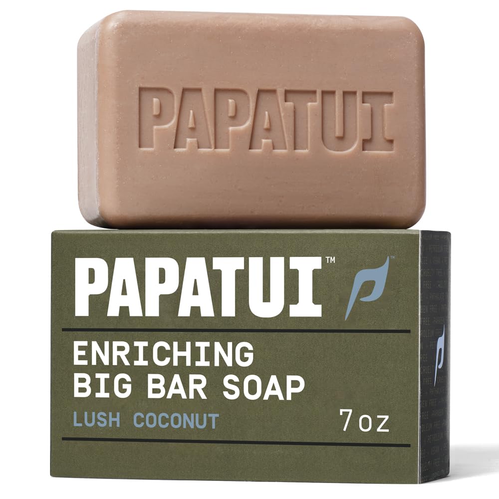 PAPATUI front packaging showing tropical coconut scent and 7 oz size for confident grooming