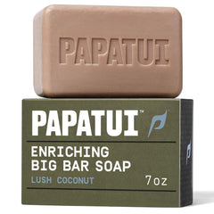 PAPATUI front packaging showing tropical coconut scent and 7 oz size for confident grooming