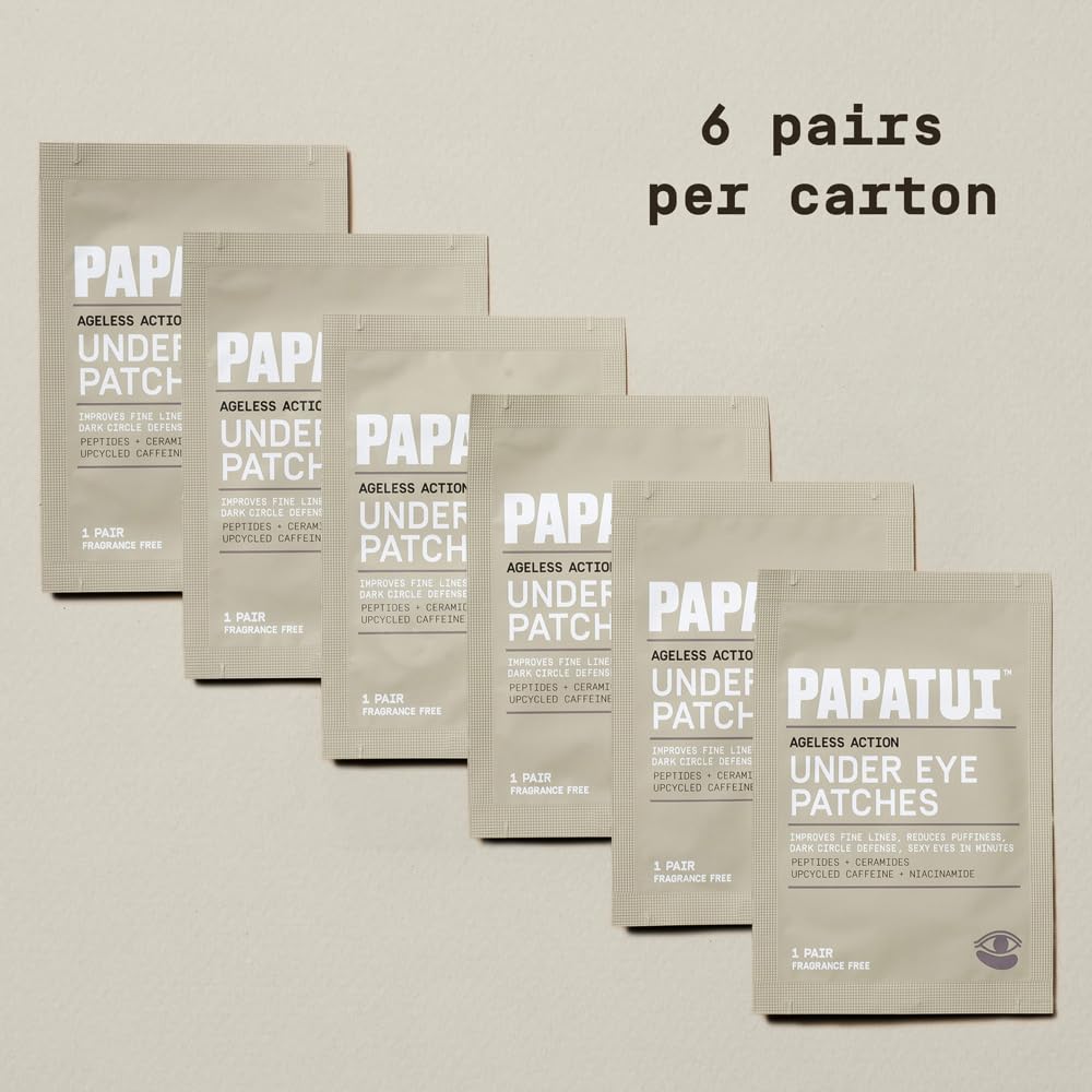 PAPATUI patches on bathroom counter in morning routine