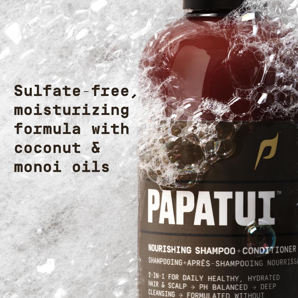PAPATUI bottle next to ruler showing 18 oz large size for value