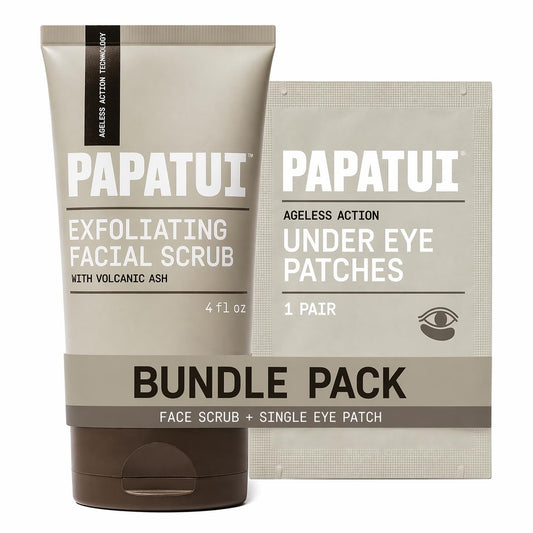 PAPATUI scrub front packaging showing clean unscented design and benefits