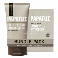 PAPATUI scrub front packaging showing clean unscented design and benefits