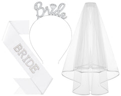 Papoopy silver headband front view showing elegant party-ready look