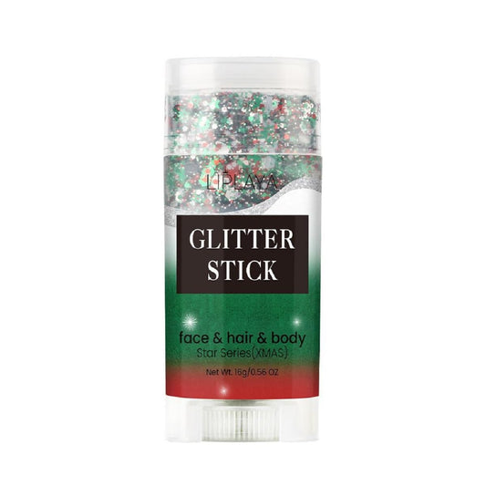 PAQIMAN front view glitter stick showing packaging and color selection benefit