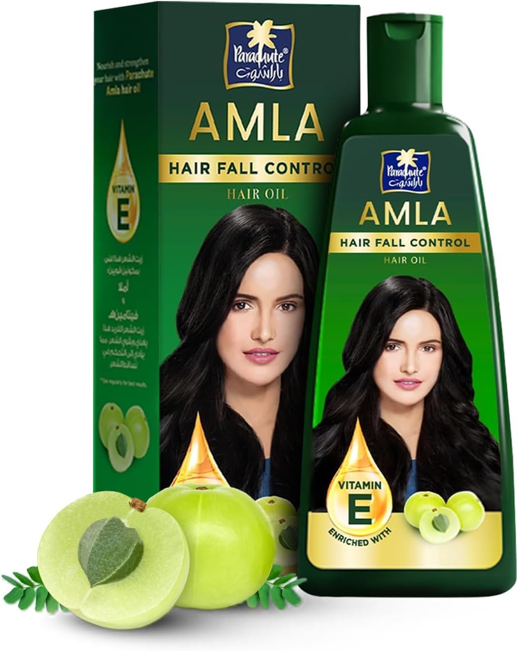 Parachute Advansed front packaging showing product benefits and size