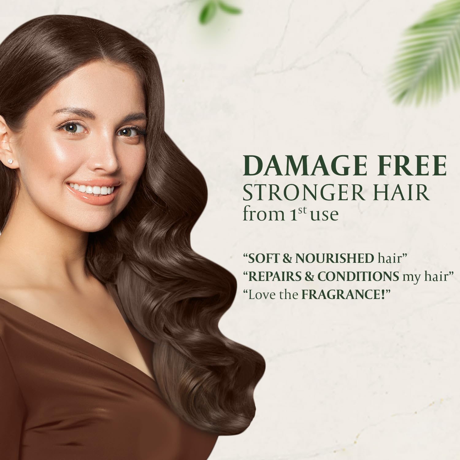 Parachute Advansed oil on hand applied to ends for smoothness and shine
