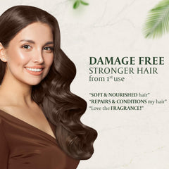 Parachute Advansed oil on hand applied to ends for smoothness and shine