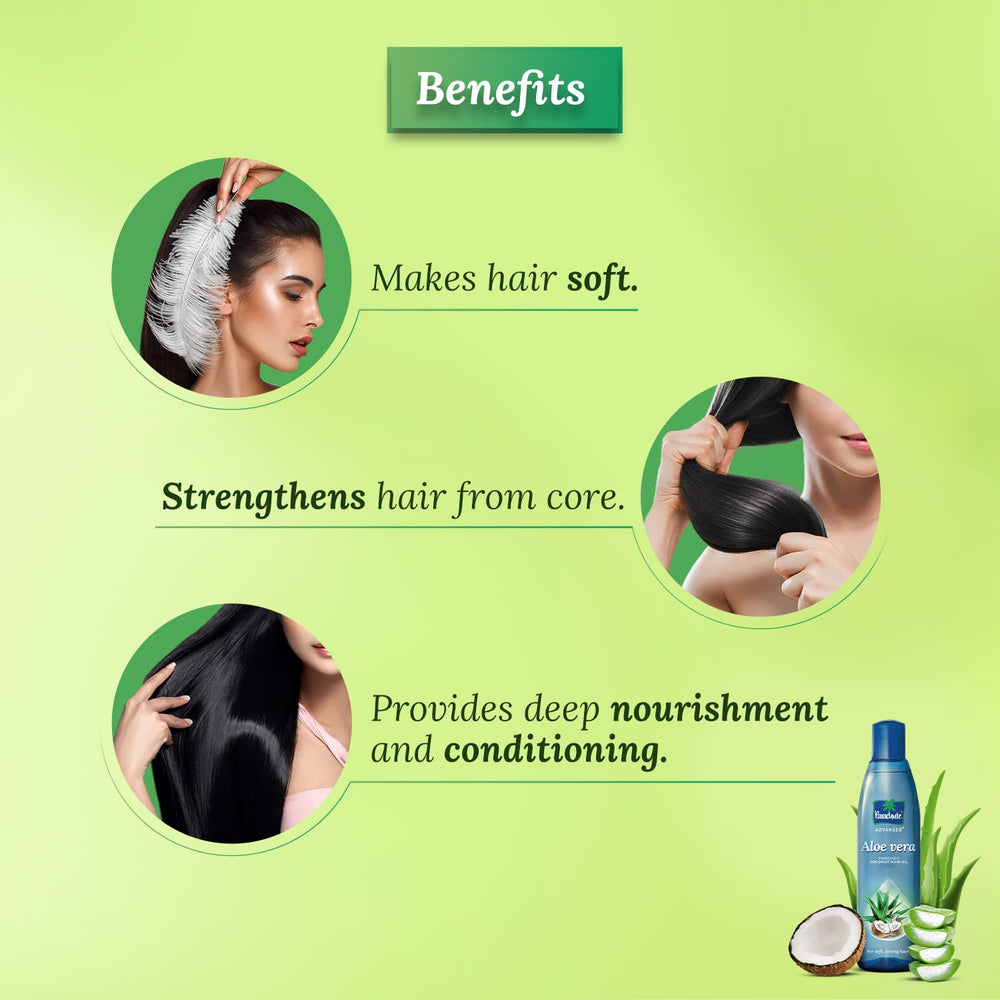 Before and after hair shot showing Parachute Advansed oil improving softness