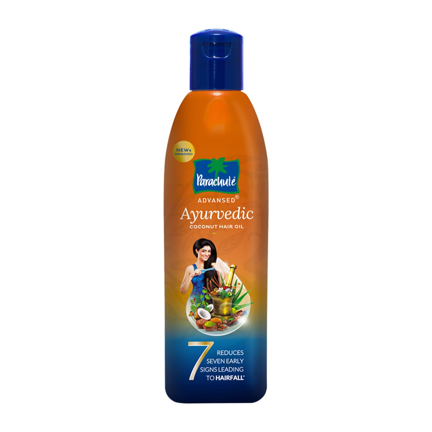 Parachute Advansed front packaging showing product clarity and size benefits