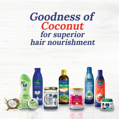 Parachute Advansed on bathroom shelf suggesting daily hair-care ritual