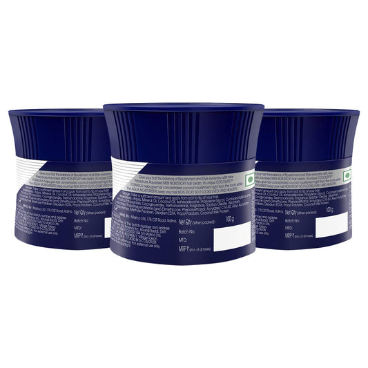 Parachute Advansed opened jar showing creamy coconut texture and hydration
