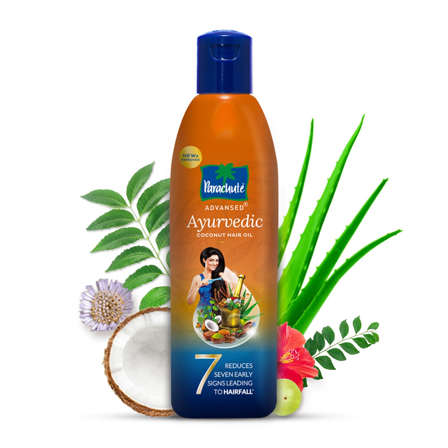 Parachute Advansed oil pour close-up showing smooth texture for easy application