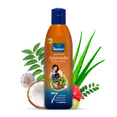 Parachute Advansed oil pour close-up showing smooth texture for easy application
