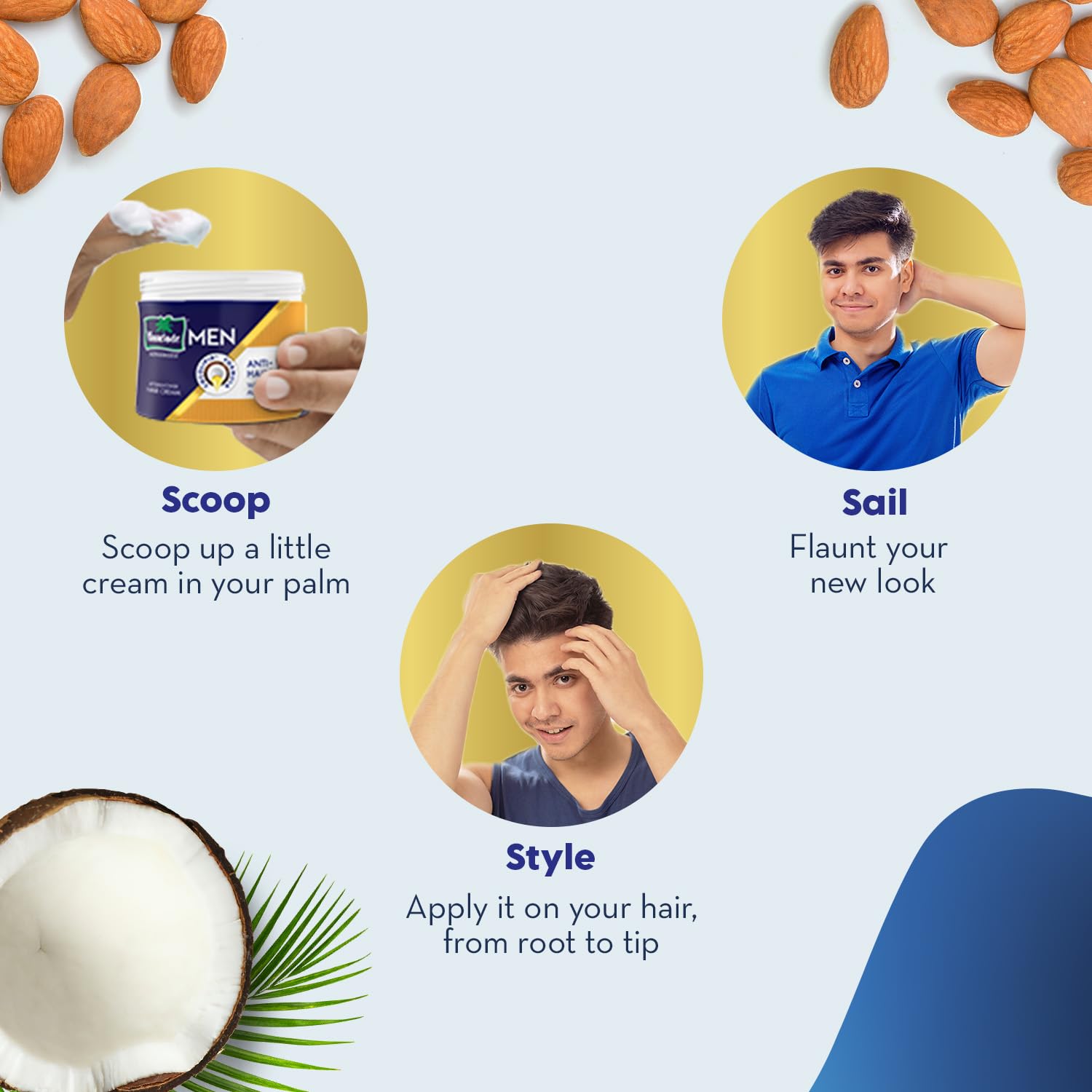 Parachute Advansed side label showing directions and ingredient highlights