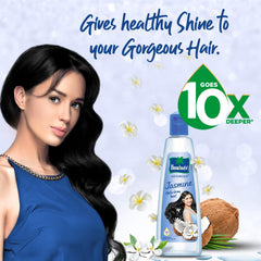 Parachute Advansed scalp massage use showing relaxation and improved scalp nourishment