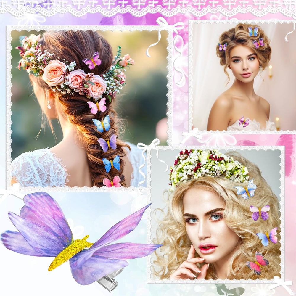 Paradi star mixed blue purple pink clips on white backdrop, easy color mixing