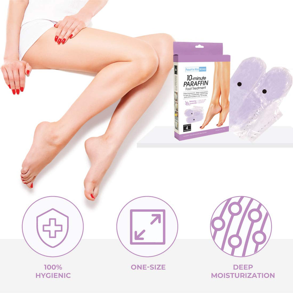 Paraffin Wax Works booties held in hand showing size and easy application