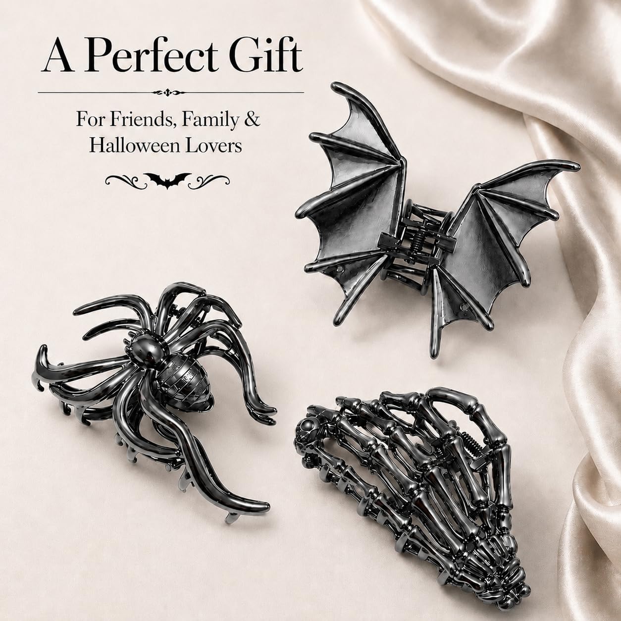 Parcce clips holding a thick bun, reliable grip for voluminous hair